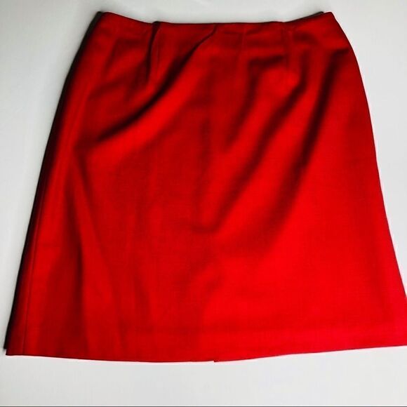 AMANDA SMITH Woolmark Red Pencil Skirt - Picture 1 of 6